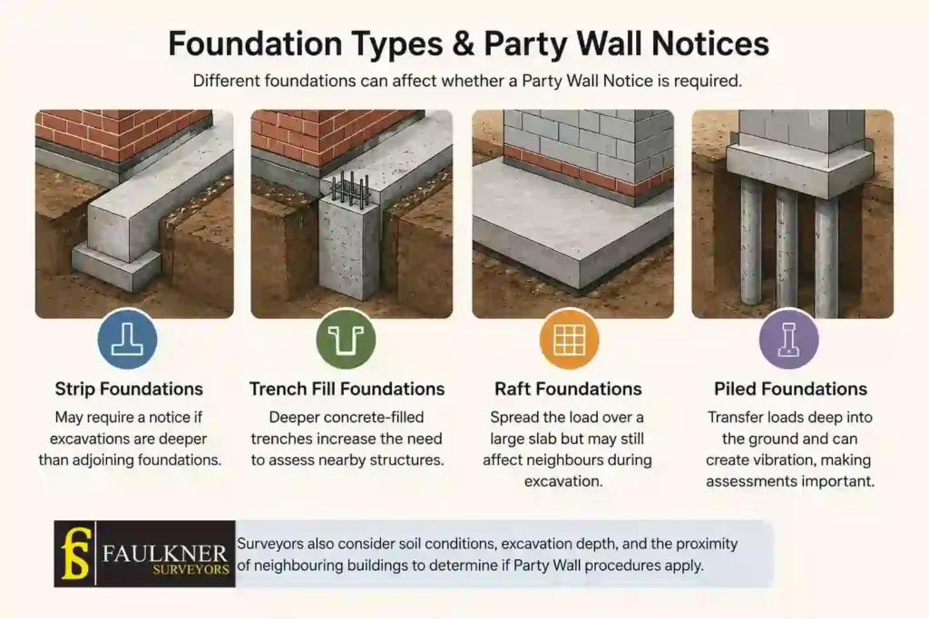 How Do Construction Methods Affect Party Wall Requirements? A Homeowner’s Guide 1 How Do Different Foundation Types Influence Party Wall Notices Reading?